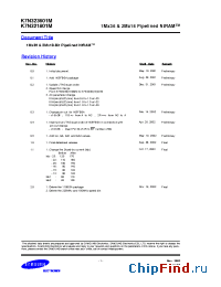 Datasheet K7N321801M-QC20 manufacturer Samsung